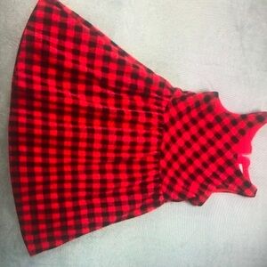 Rare edition Girls knit buffalo check Christmas dress